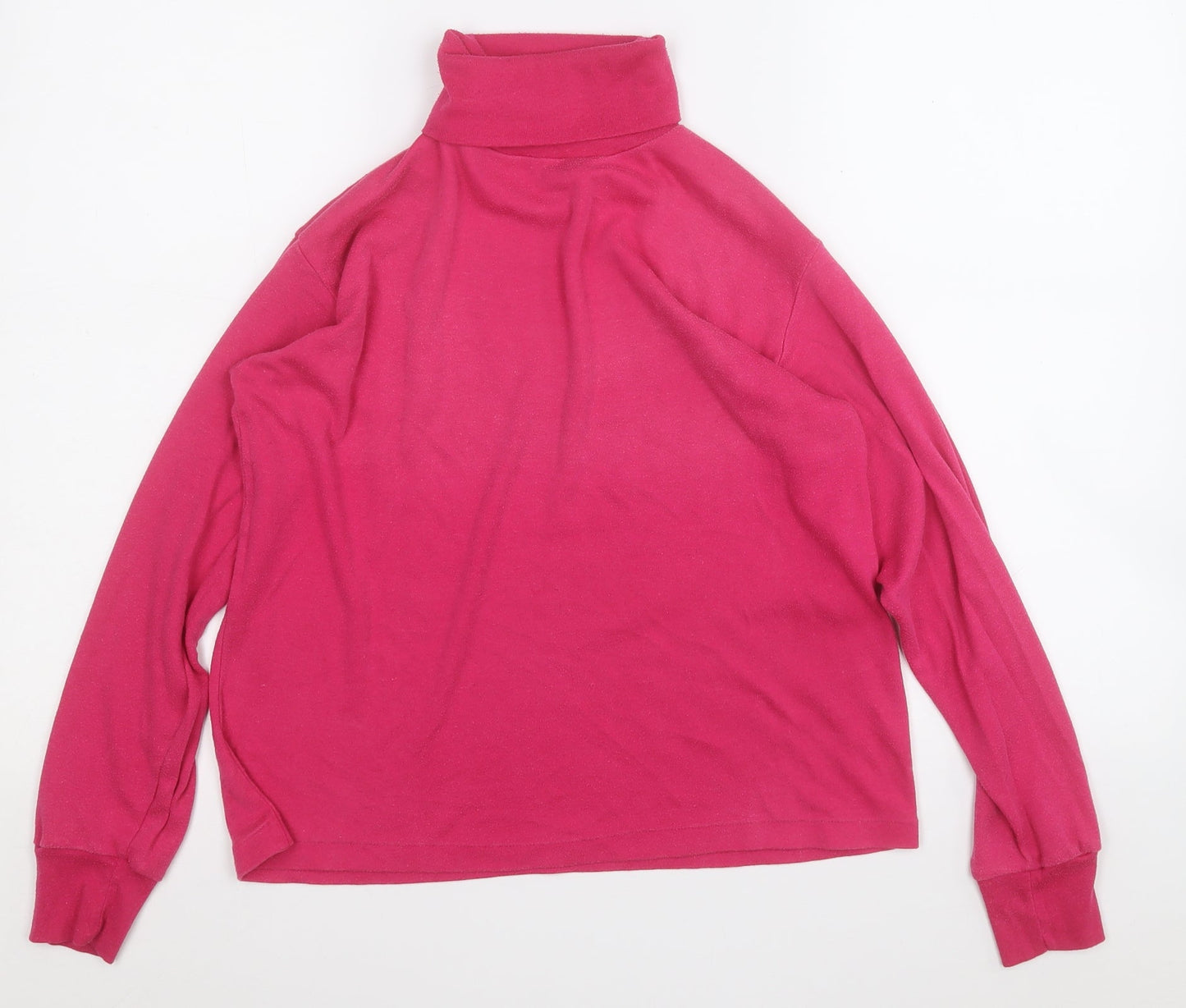 Preworn Womens Pink Roll Neck  Cotton Pullover Jumper Size S