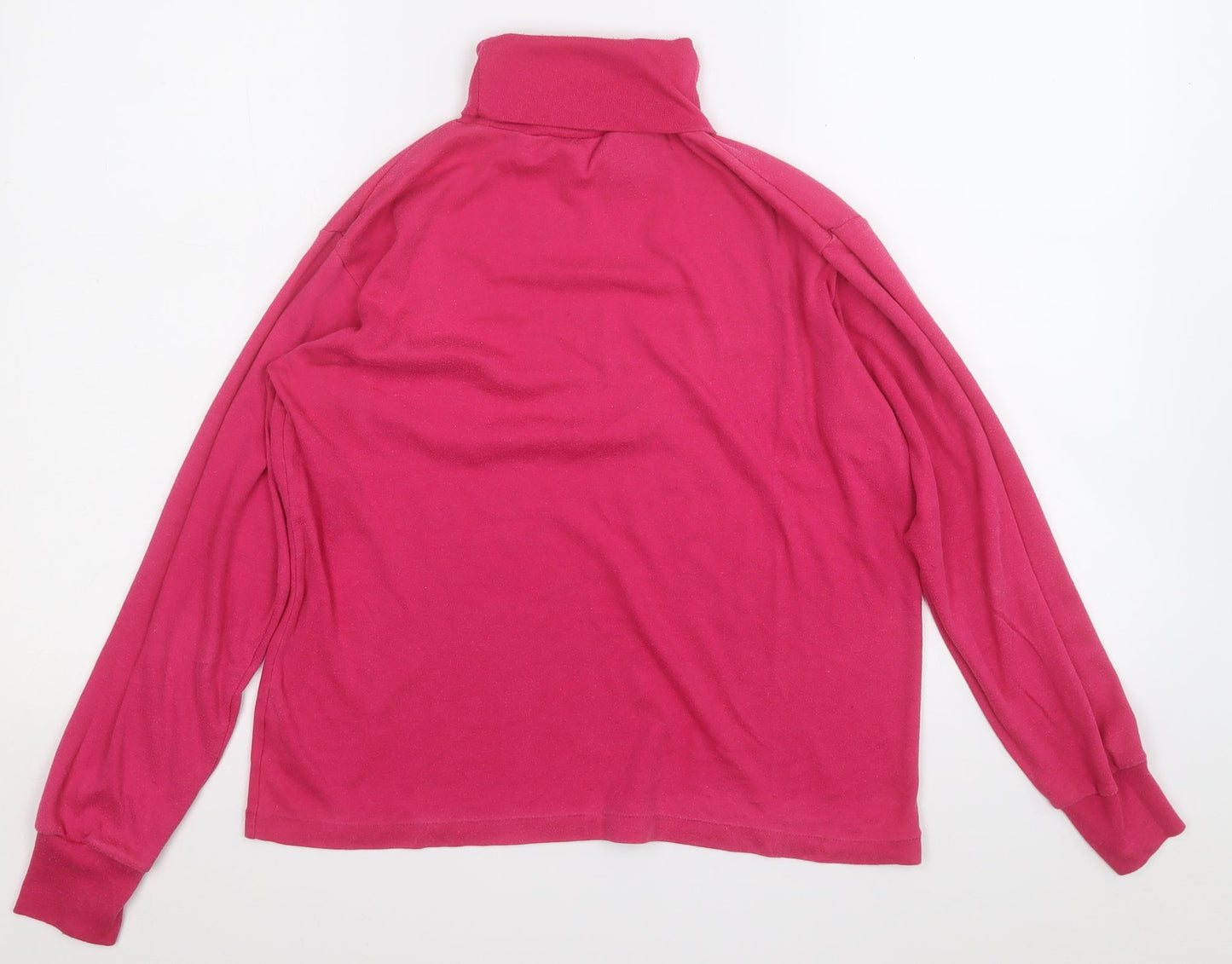 Preworn Womens Pink Roll Neck  Cotton Pullover Jumper Size S