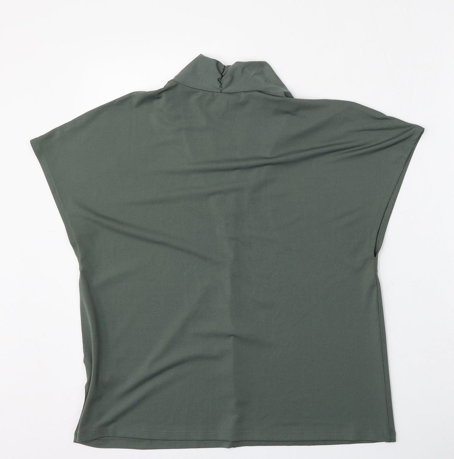 H&M Womens Green V-Neck  Polyester Pullover Jumper Size M