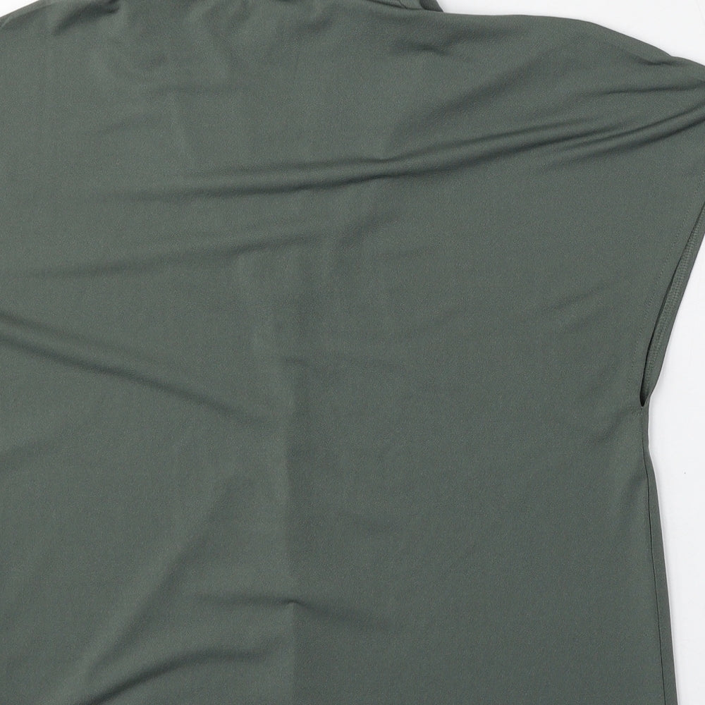 H&M Womens Green V-Neck  Polyester Pullover Jumper Size M