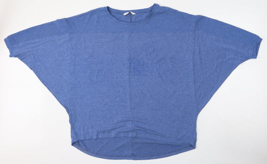 Very Womens Blue Round Neck  Polyester Pullover Jumper Size 14