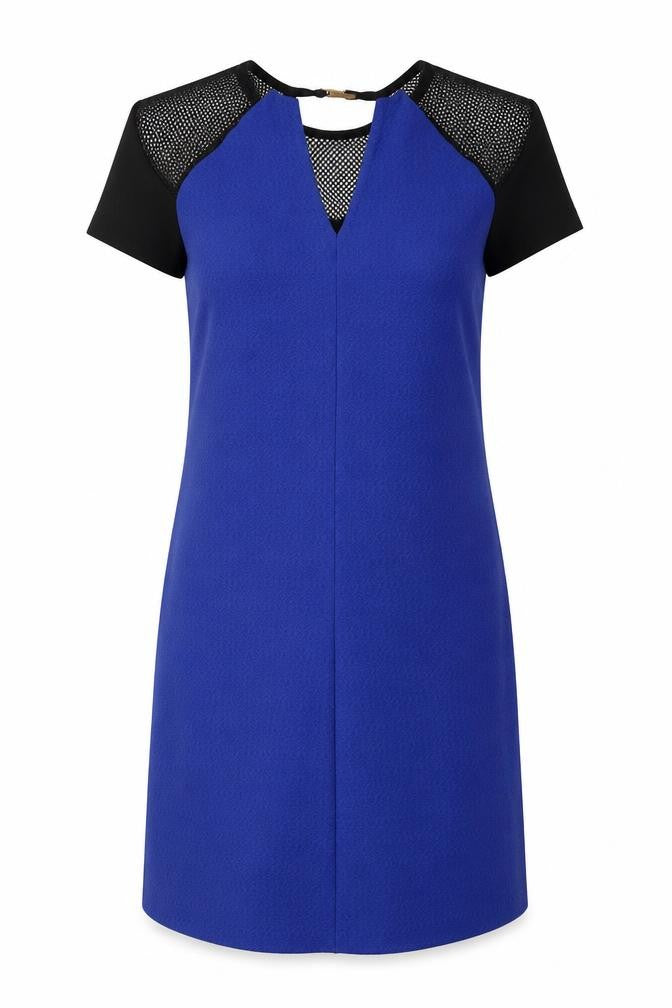 River Island Womens Blue  Polyester Shift  Size 8  Round Neck