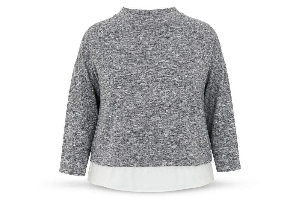F&F Womens Grey Round Neck  Polyester Pullover Jumper Size 16