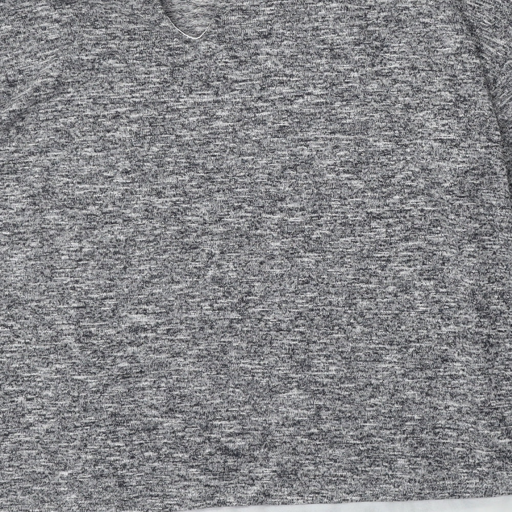 F&F Womens Grey Round Neck  Polyester Pullover Jumper Size 16
