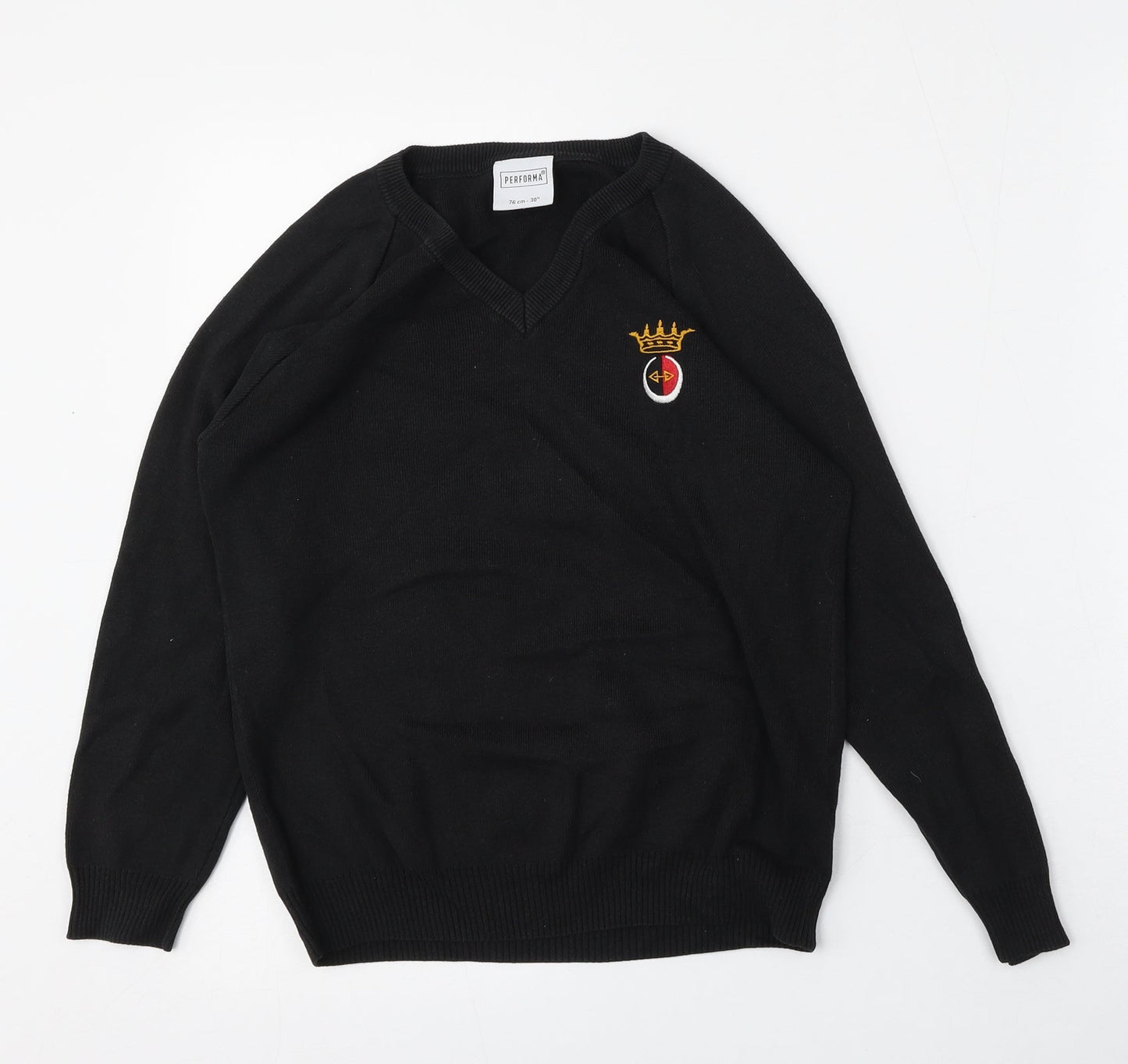 Performa Boys Black  Cotton Pullover Sweatshirt Size 9-10 Years