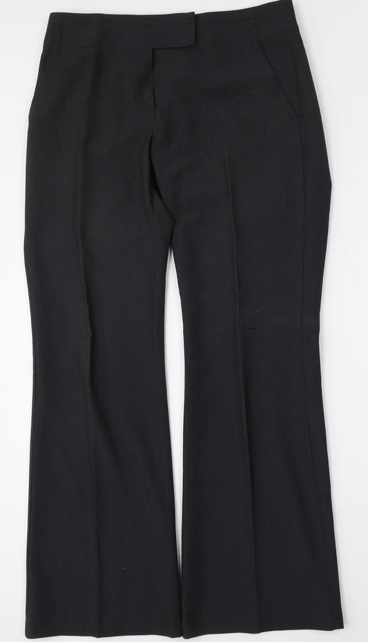 Marks and Spencer Womens Grey  Polyester Trousers  Size 12 L31 in Regular