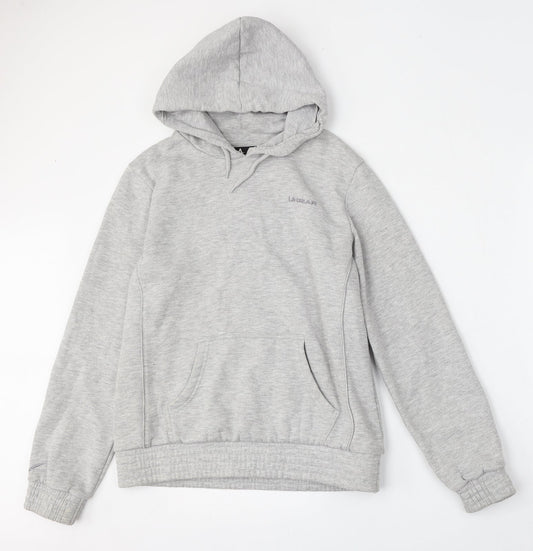 LA Gear Womens Grey  Polyester Pullover Hoodie Size 10  Tie