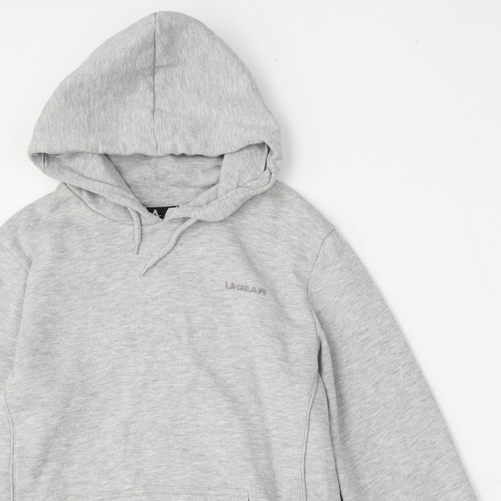 LA Gear Womens Grey  Polyester Pullover Hoodie Size 10  Tie