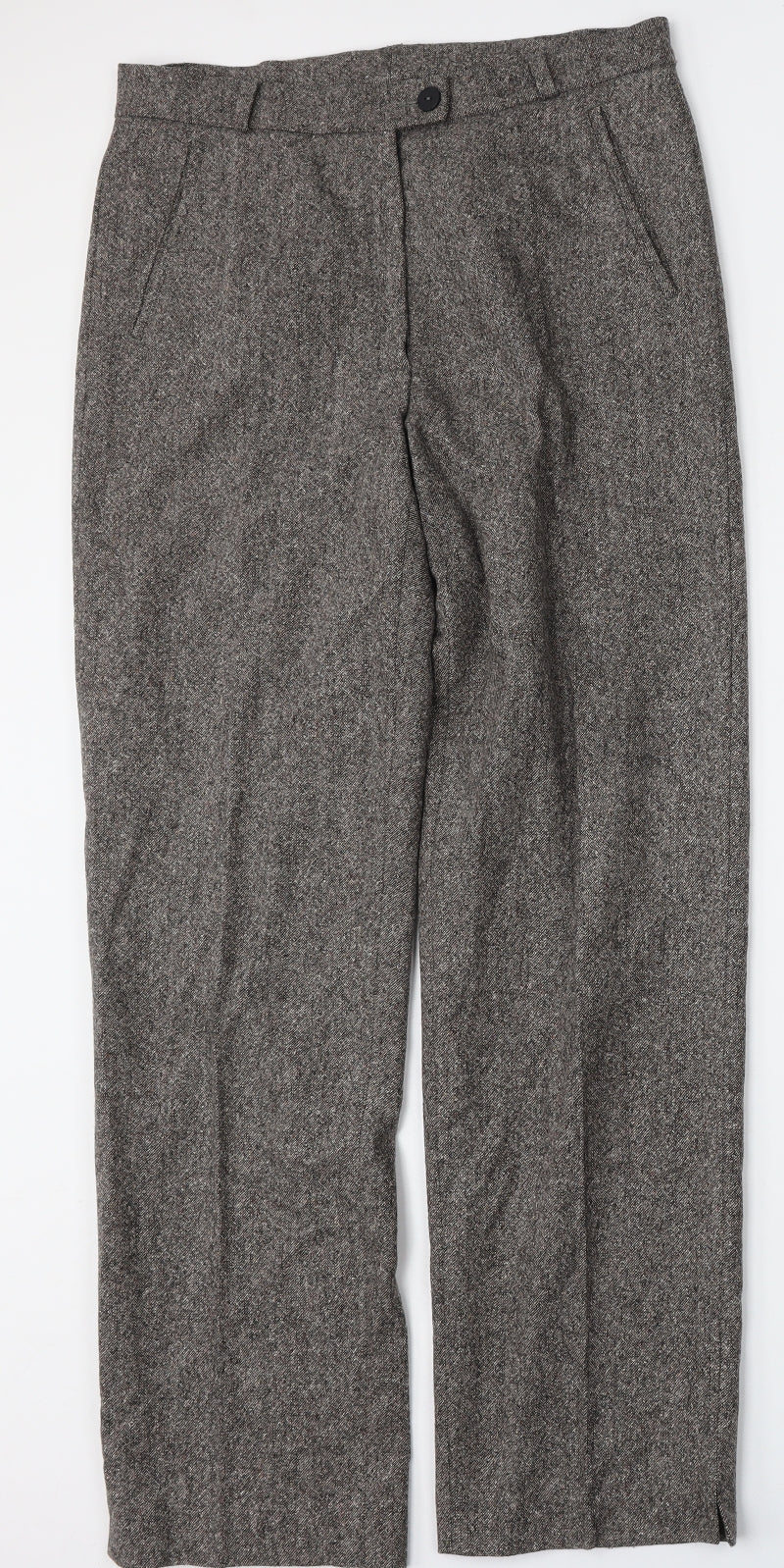 Preworn Womens Brown  Polyester Trousers  Size 30 L30 in Regular Button