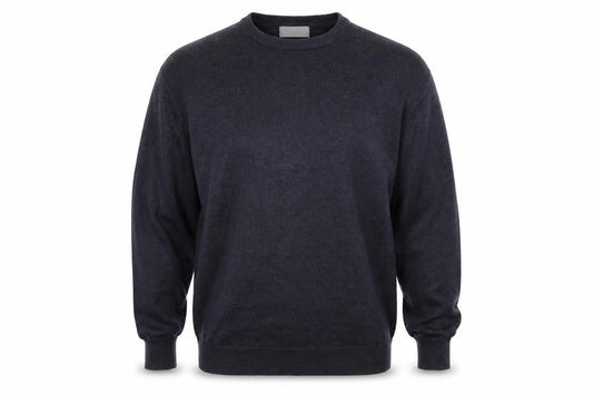 Preworn Mens Blue Round Neck  Polyester Pullover Jumper Size L