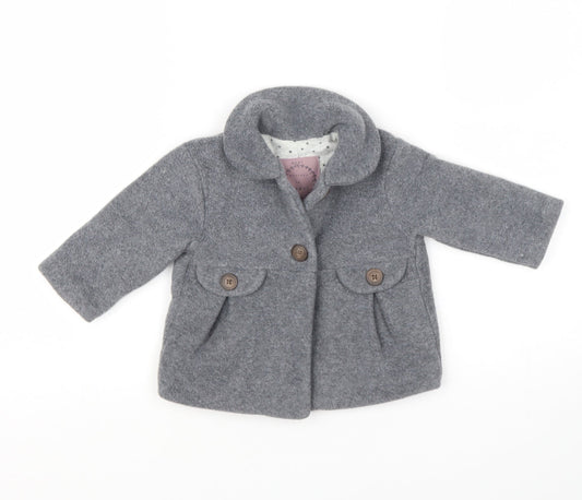NEXT Baby Grey   Basic Jacket Jacket Size 6-9 Months