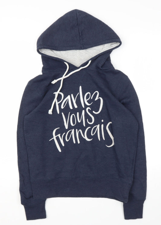 Cotton On Body Womens Blue  Polyester Pullover Hoodie Size 12   - French Slogan
