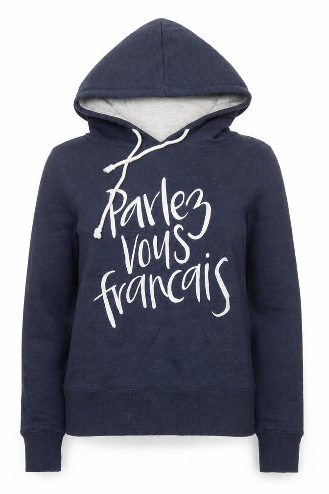 Cotton On Body Womens Blue  Polyester Pullover Hoodie Size 12   - French Slogan
