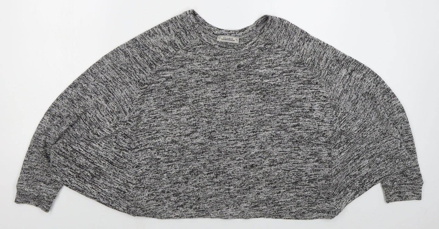 Pull & Bear Womens Grey Crew Neck  Viscose Pullover Jumper Size M