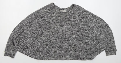 Pull&Bear Womens Grey Crew Neck  Viscose Pullover Jumper Size M