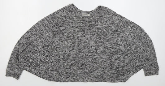 Pull & Bear Womens Grey Crew Neck  Viscose Pullover Jumper Size M