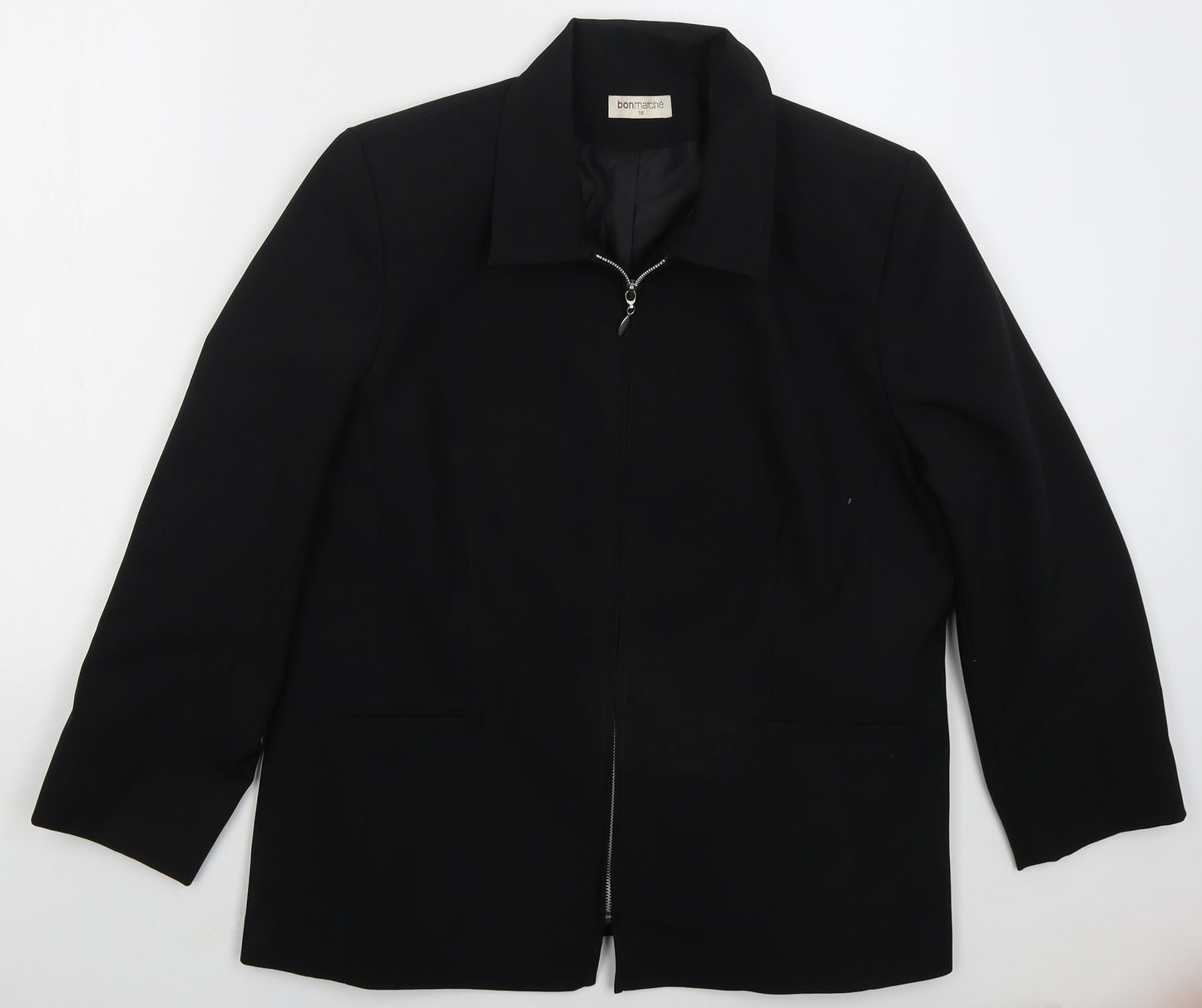 Bonmarché Womens Black   Jacket  Size 10  Zip