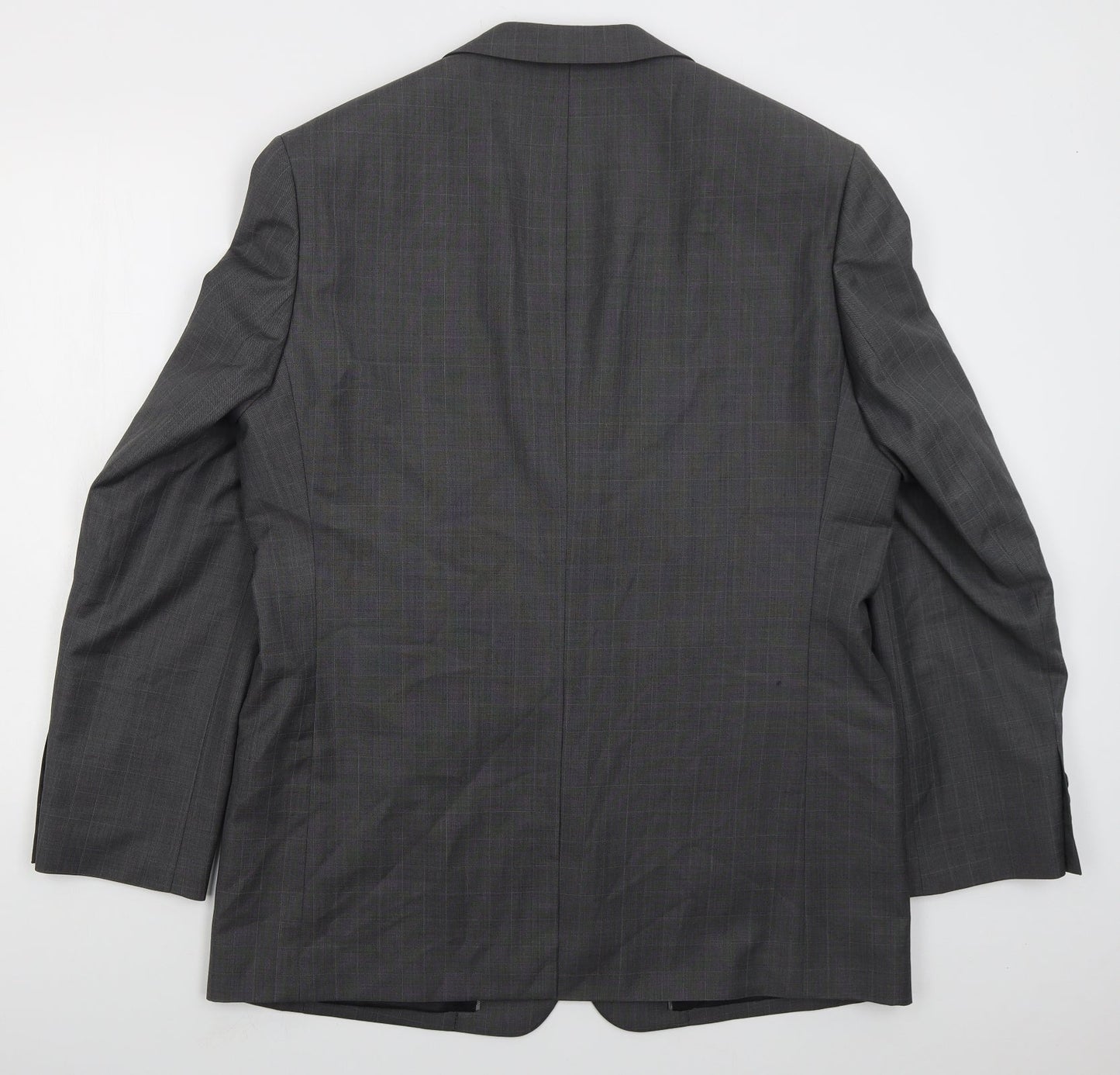 NEXT Mens Grey Check Wool Jacket Suit Jacket Size 42
