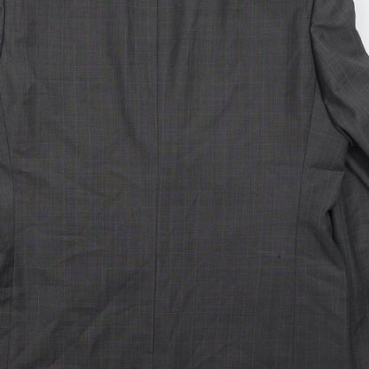 Next Mens Grey Check Wool Jacket Suit Jacket Size 42