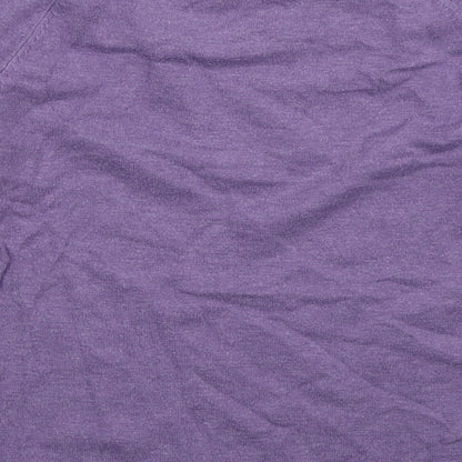 M&Co Womens Purple Boat Neck  Acrylic Pullover Jumper Size 12
