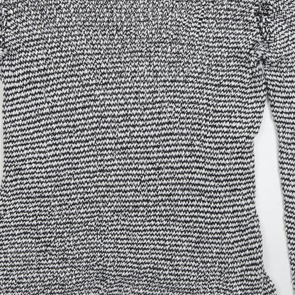 Kenar Womens Black Round Neck  Cotton Pullover Jumper Size M