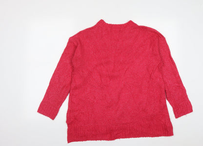 Marks & Spencer Mens Pink Round Neck  Acrylic Pullover Jumper Size M
