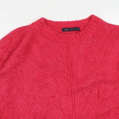 Marks & Spencer Mens Pink Round Neck  Acrylic Pullover Jumper Size M