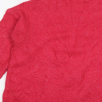 Marks & Spencer Mens Pink Round Neck  Acrylic Pullover Jumper Size M