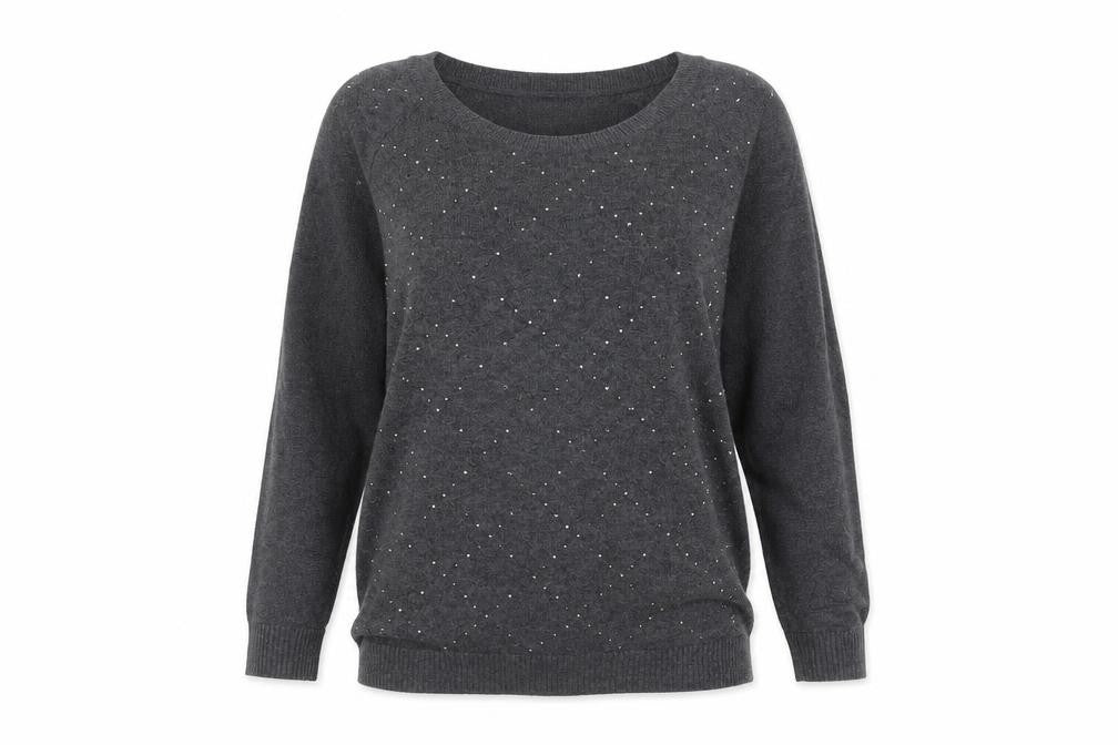 Gap Womens Grey Round Neck  Cotton Pullover Jumper Size XS