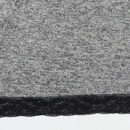 H&M Womens Grey Round Neck  Viscose Pullover Jumper Size M