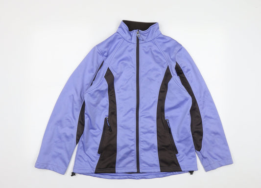 Crivit Outdoor Womens Purple   Jacket  Size M  Zip - Size 14/16