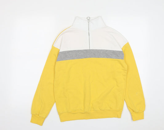 New Look Womens Multicoloured  Cotton Pullover Sweatshirt Size 6  Zip