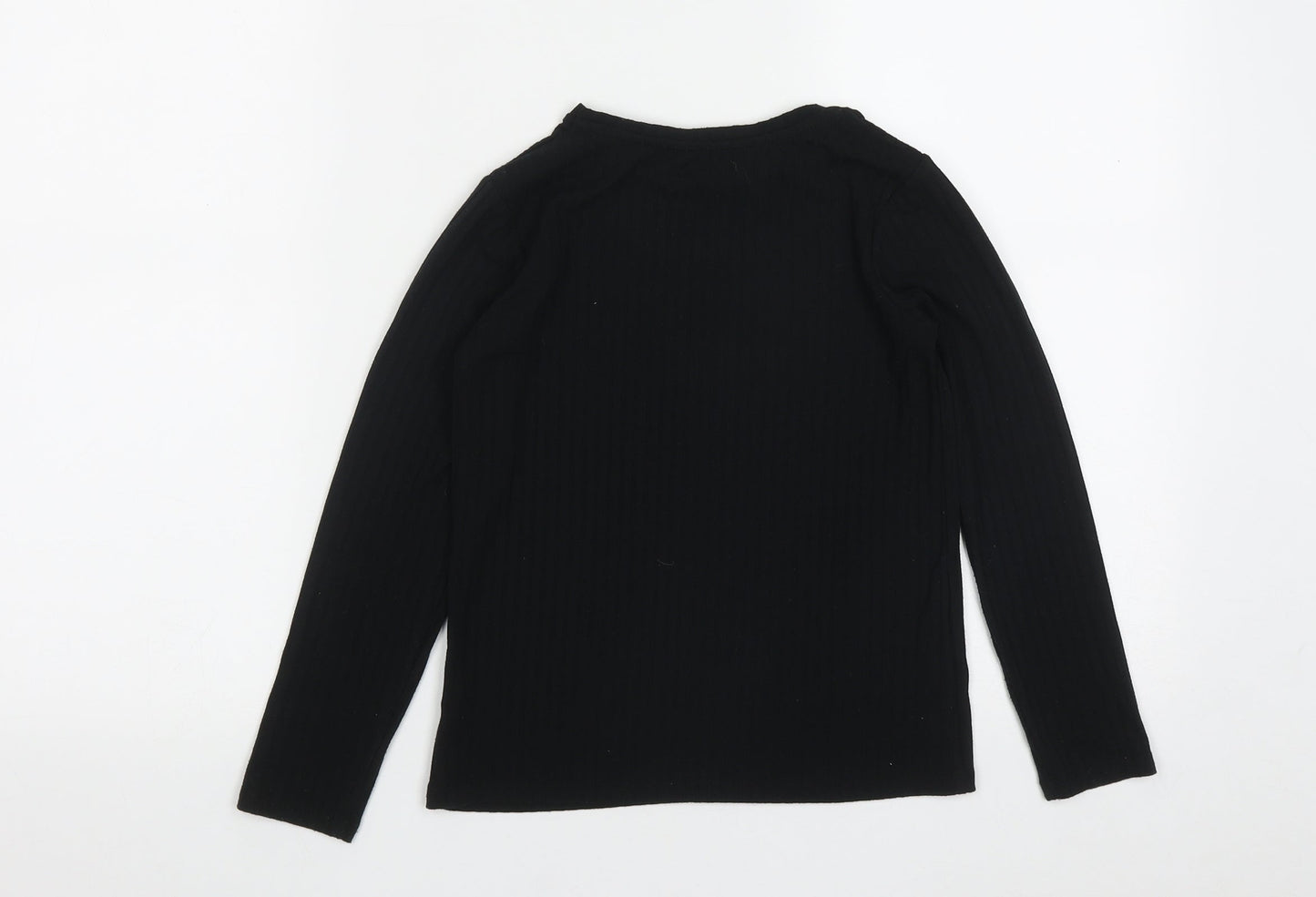 George Girls Black  Polyester Basic Casual Size 8-9 Years Round Neck