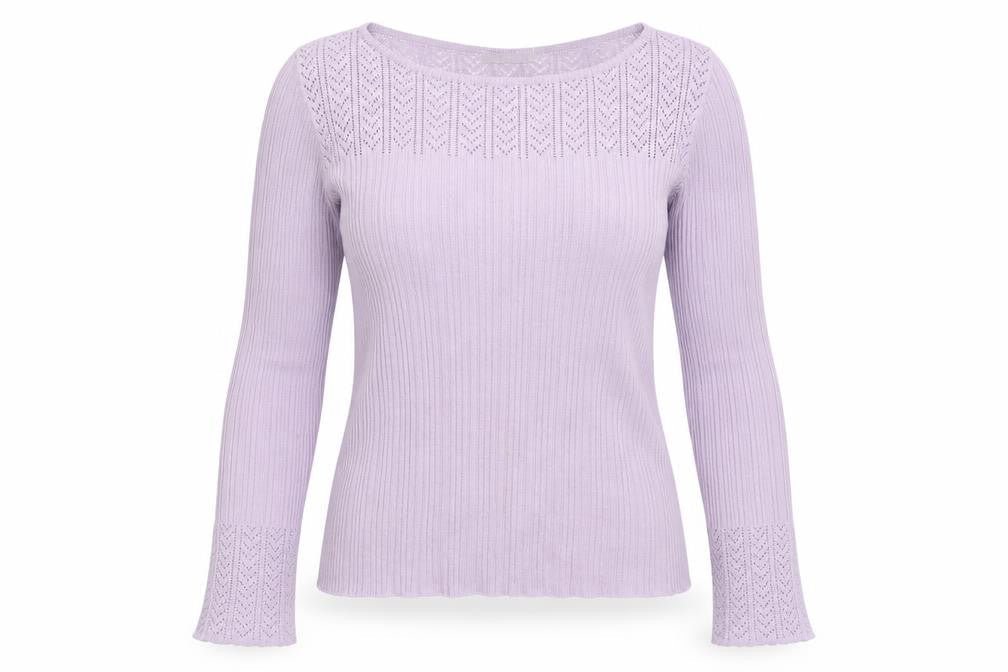 Marks & Spencer Womens Purple Round Neck  Acrylic Pullover Jumper Size 14