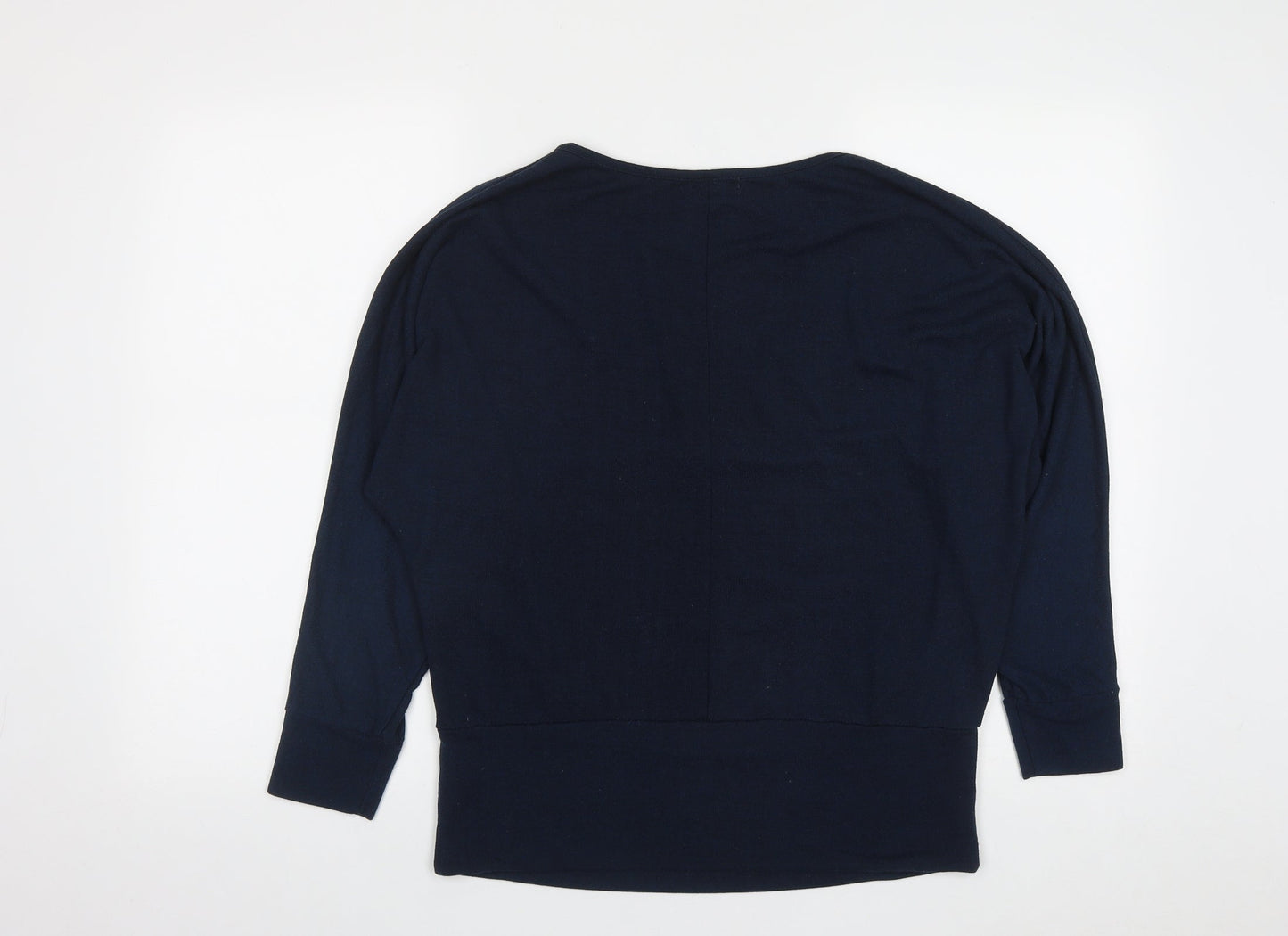 Apricot Womens Blue Round Neck  Viscose Pullover Jumper Size M