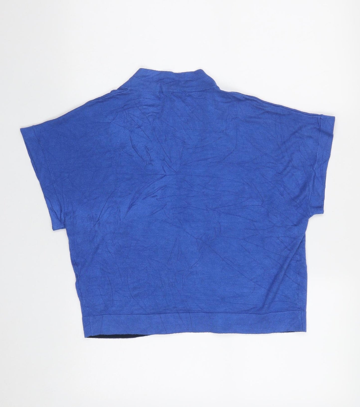 Marks and Spencer Womens Blue V-Neck  Viscose Shrug Jumper Size 12