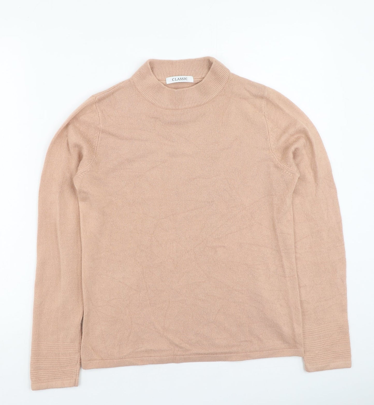 Marks and Spencer Womens Orange Round Neck  Acrylic Pullover Jumper Size 8
