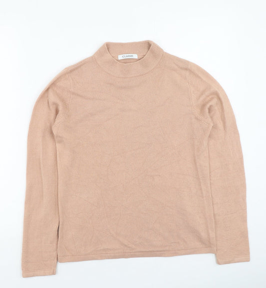 Marks and Spencer Womens Orange Round Neck  Acrylic Pullover Jumper Size 8
