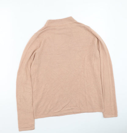 Marks & Spencer Womens Orange Round Neck  Acrylic Pullover Jumper Size 8