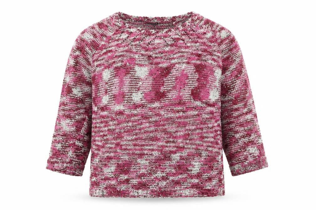 Bonmarché Womens Pink Round Neck Acrylic Pullover Jumper Size L