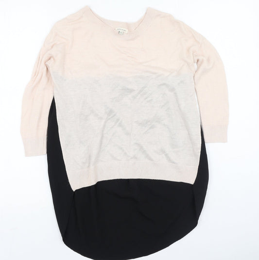 River Island  Womens Multicoloured  Viscose Basic Blouse Size 6 Round Neck