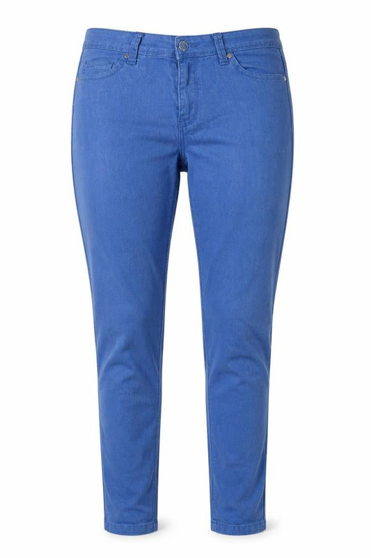 Denim & Co. Womens Blue  Cotton Skinny Jeans Size 8 L27 in Regular Button