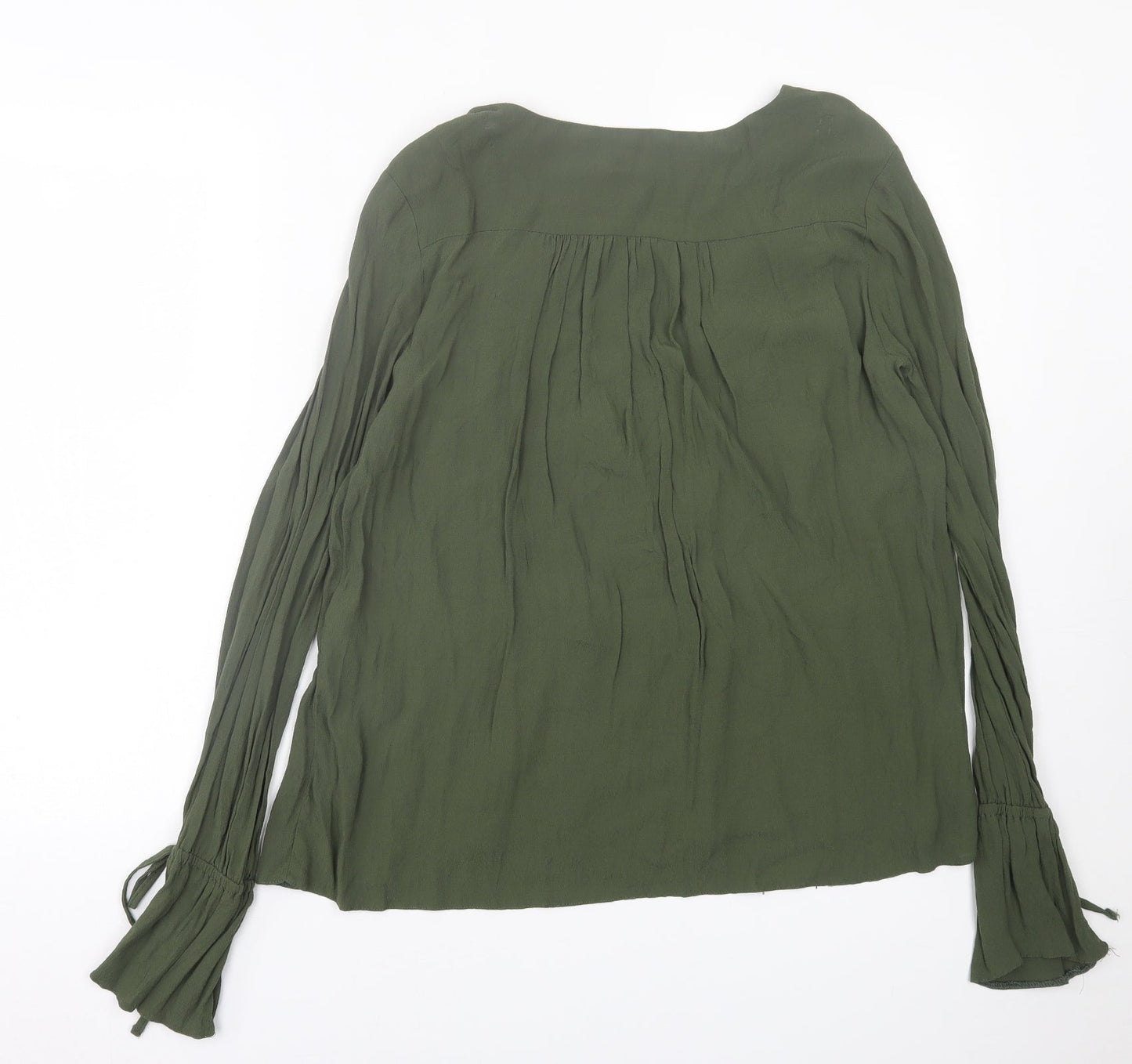 ASOS Womens Green  Viscose Basic Blouse Size 12 V-Neck