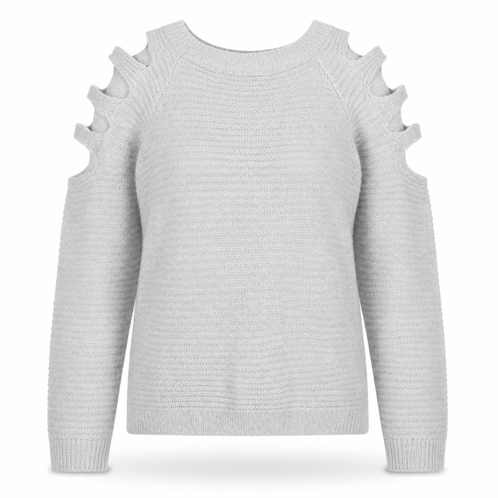 Preworn Womens Grey Crew Neck  Acrylic Pullover Jumper Size S