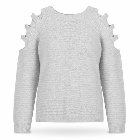 Preworn Womens Grey Crew Neck  Acrylic Pullover Jumper Size S