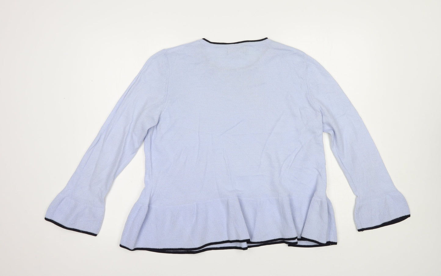 Marks and Spencer Womens Blue Crew Neck  Acrylic Pullover Jumper Size 12