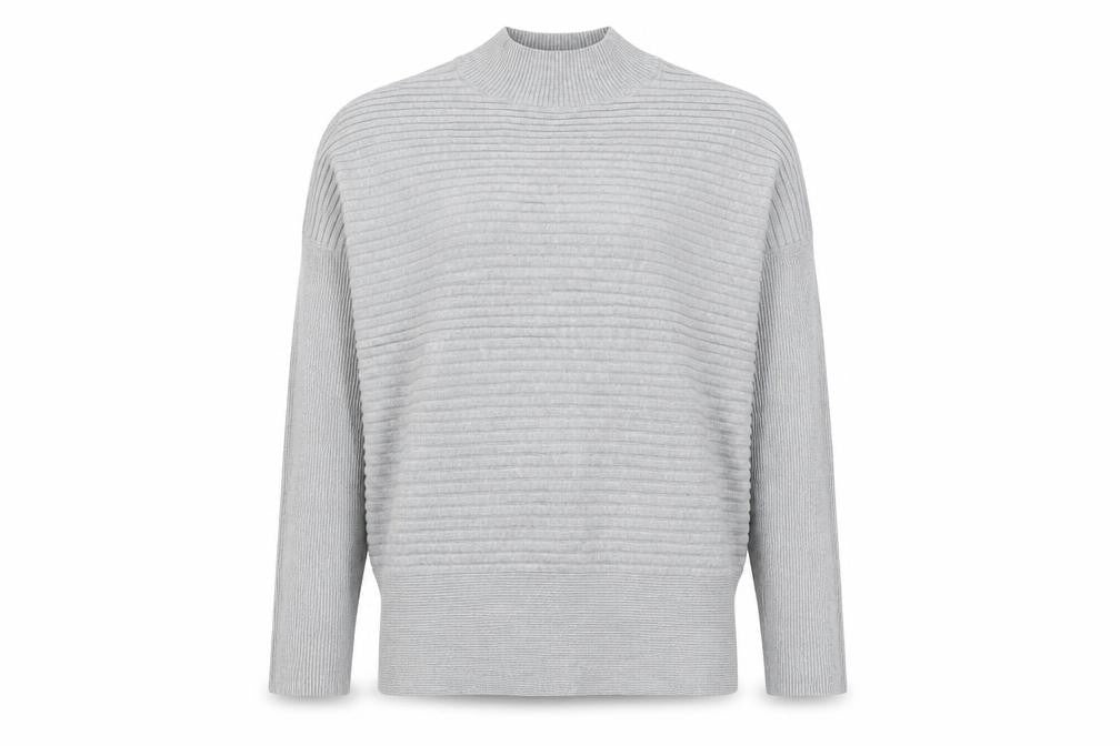 Very Womens Grey High Neck  Viscose Pullover Jumper Size 14