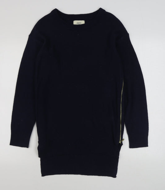 Matalan Womens Blue Boat Neck  Acrylic Pullover Jumper Size S