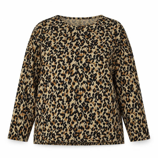 New Look Womens Brown Animal Print Polyester Pullover Sweatshirt Size M  Pullover
