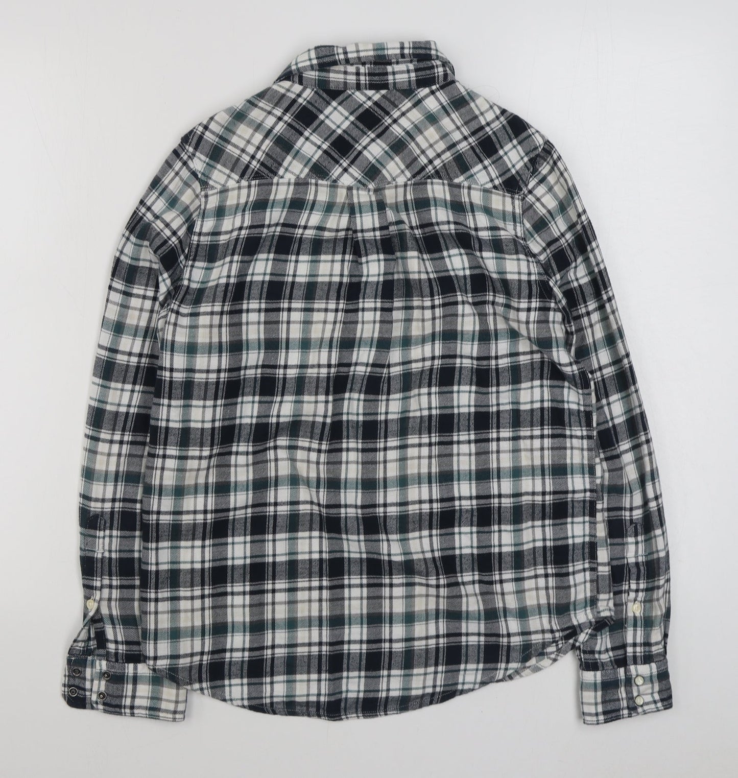 Lee Mens Green Plaid Cotton  Button-Up Size XS Collared Button